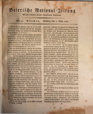 Baierische National-Zeitung Montag 7. März 1808