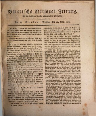 Baierische National-Zeitung Montag 21. März 1808