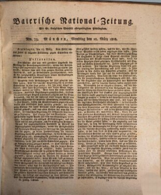 Baierische National-Zeitung Montag 28. März 1808