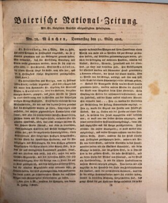 Baierische National-Zeitung Donnerstag 31. März 1808