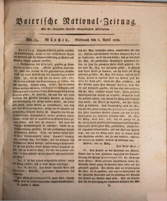 Baierische National-Zeitung Mittwoch 6. April 1808