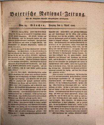 Baierische National-Zeitung Freitag 8. April 1808