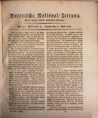 Baierische National-Zeitung Freitag 15. April 1808