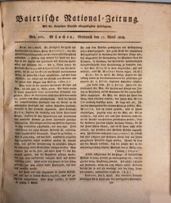 Baierische National-Zeitung Mittwoch 27. April 1808