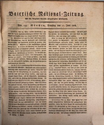 Baierische National-Zeitung Dienstag 21. Juni 1808