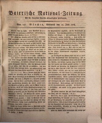 Baierische National-Zeitung Mittwoch 22. Juni 1808