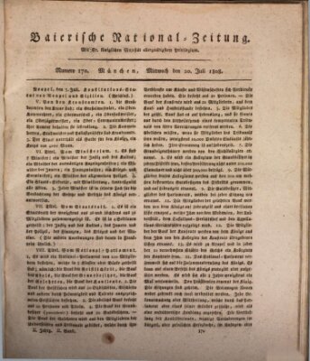 Baierische National-Zeitung Mittwoch 20. Juli 1808