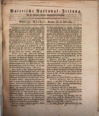 Baierische National-Zeitung Dienstag 26. Juli 1808