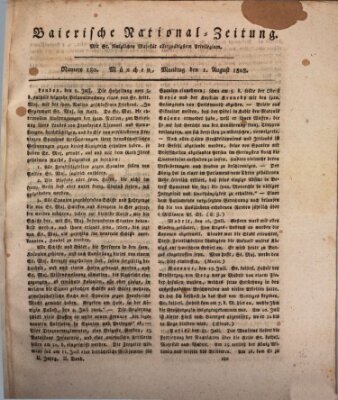 Baierische National-Zeitung Montag 1. August 1808