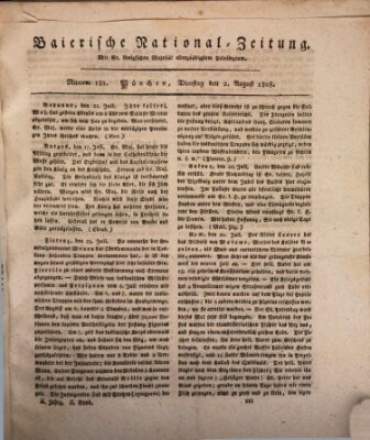 Baierische National-Zeitung Dienstag 2. August 1808