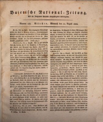 Baierische National-Zeitung Mittwoch 10. August 1808