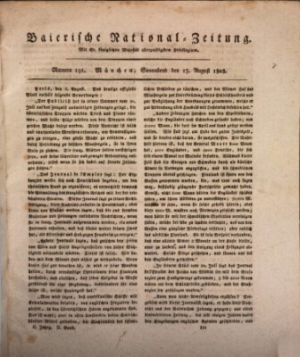 Baierische National-Zeitung Samstag 13. August 1808