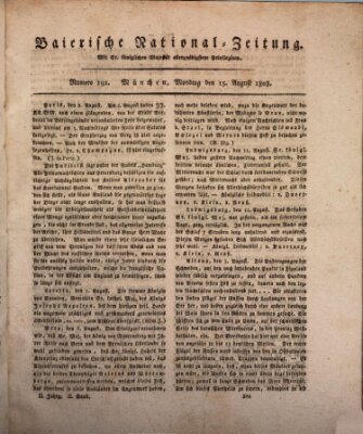 Baierische National-Zeitung Montag 15. August 1808