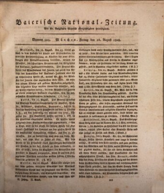 Baierische National-Zeitung Freitag 26. August 1808