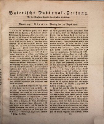 Baierische National-Zeitung Montag 29. August 1808