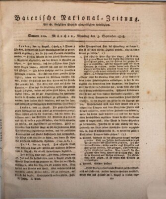 Baierische National-Zeitung Montag 5. September 1808