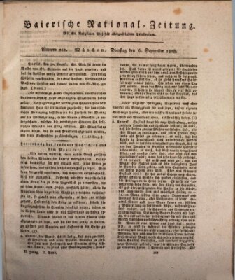 Baierische National-Zeitung Dienstag 6. September 1808