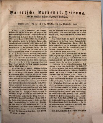 Baierische National-Zeitung Montag 12. September 1808