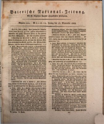 Baierische National-Zeitung Freitag 16. September 1808