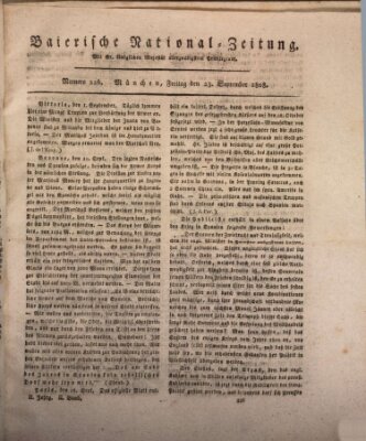 Baierische National-Zeitung Freitag 23. September 1808