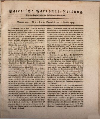 Baierische National-Zeitung Samstag 8. Oktober 1808