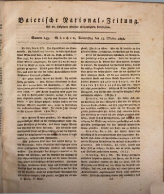 Baierische National-Zeitung Donnerstag 13. Oktober 1808