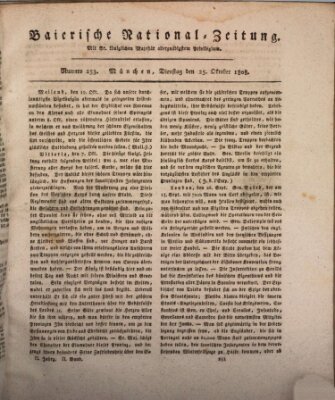 Baierische National-Zeitung Dienstag 25. Oktober 1808