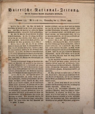 Baierische National-Zeitung Donnerstag 27. Oktober 1808