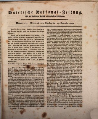 Baierische National-Zeitung Dienstag 15. November 1808