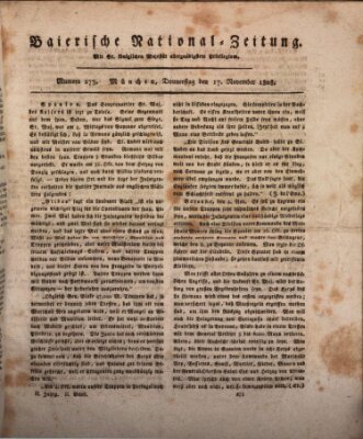 Baierische National-Zeitung Donnerstag 17. November 1808