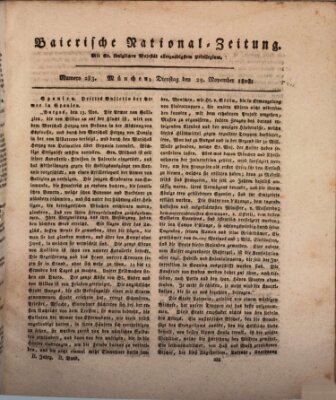 Baierische National-Zeitung Dienstag 29. November 1808