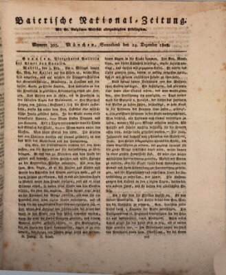 Baierische National-Zeitung Samstag 24. Dezember 1808