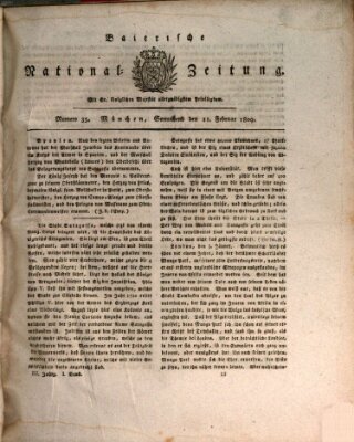 Baierische National-Zeitung Samstag 11. Februar 1809