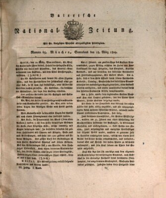 Baierische National-Zeitung Samstag 18. März 1809