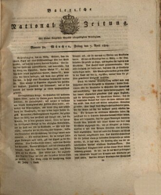 Baierische National-Zeitung Freitag 7. April 1809