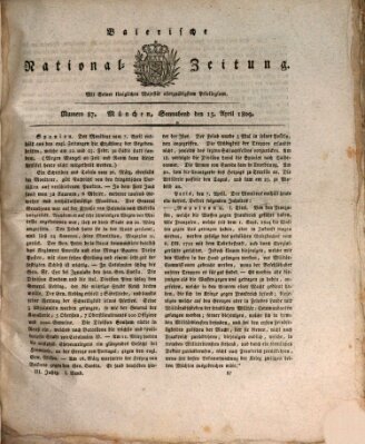 Baierische National-Zeitung Samstag 15. April 1809