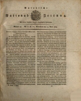 Baierische National-Zeitung Samstag 22. April 1809