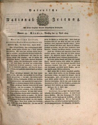 Baierische National-Zeitung Dienstag 25. April 1809