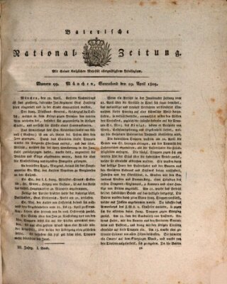 Baierische National-Zeitung Samstag 29. April 1809