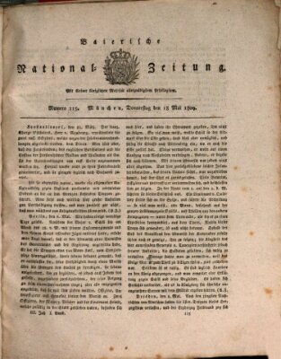 Baierische National-Zeitung Donnerstag 18. Mai 1809