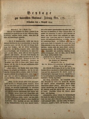 Baierische National-Zeitung Mittwoch 2. August 1809