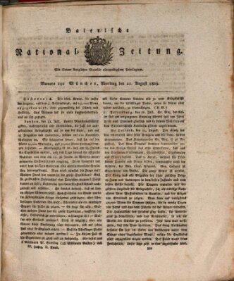 Baierische National-Zeitung Montag 21. August 1809