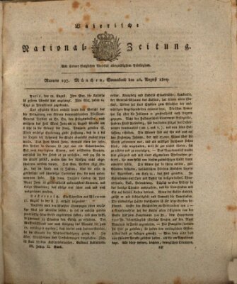 Baierische National-Zeitung Samstag 26. August 1809