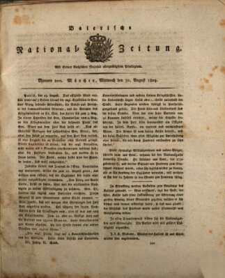 Baierische National-Zeitung Mittwoch 30. August 1809