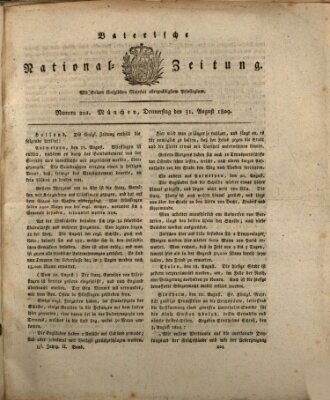 Baierische National-Zeitung Donnerstag 31. August 1809