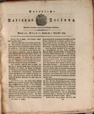 Baierische National-Zeitung Freitag 1. September 1809