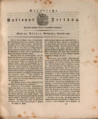 Baierische National-Zeitung Montag 4. September 1809