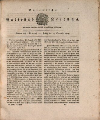 Baierische National-Zeitung Freitag 15. September 1809