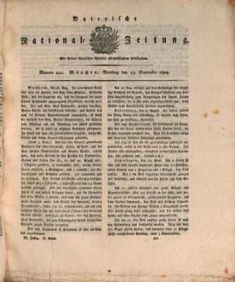 Baierische National-Zeitung Monday 25. September 1809