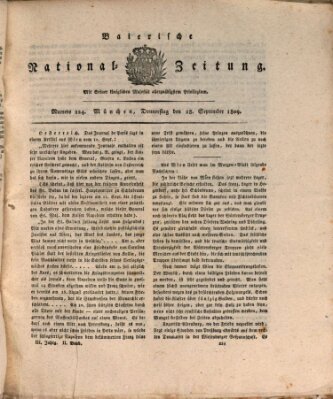 Baierische National-Zeitung Donnerstag 28. September 1809